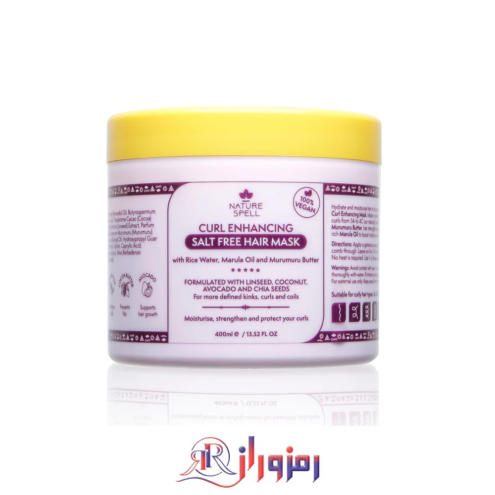 ماسک مو فاقد سولفات تقویت کننده نیچر اسپل nature spell حجم 400 میل،خرید و قیمت ماسک مو فاقد سولفات تقویت کننده نیچر اسپل nature spell حجم 400 میل
